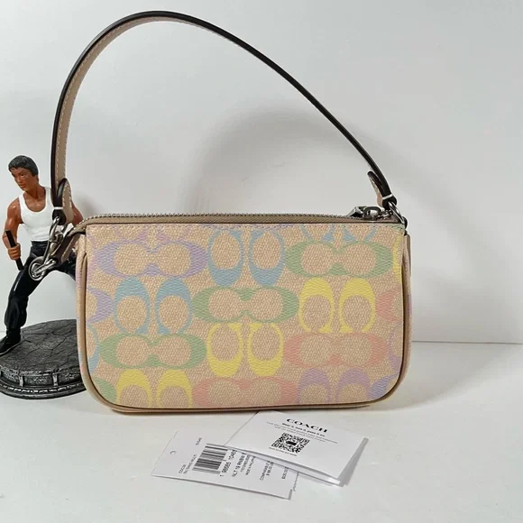 Coach Nolita 19 In Rainbow Signature Canvas NWT - Picture 3 of 5